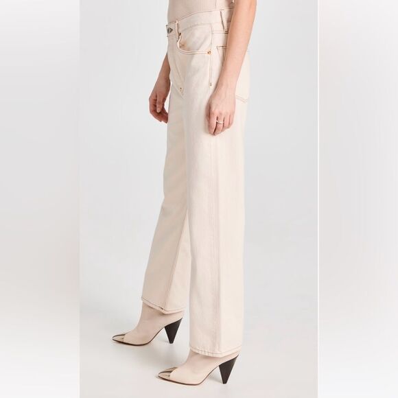 NWT RE/DONE 90s Low Slung Jean In Rinsed Birch/Beige - Picture 3 of 9